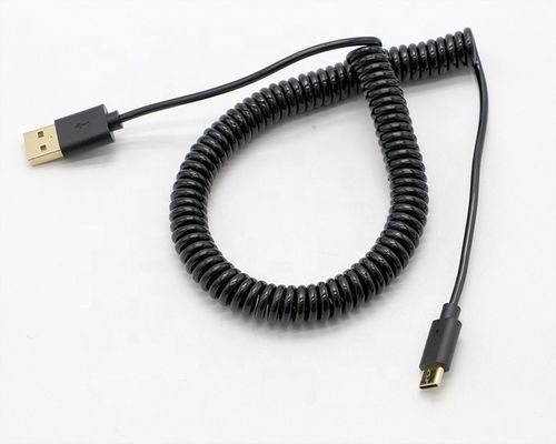comprar 1M 2M 3M de carga rápida de resorte en espiral en espiral cable USB tipo C online manufacture