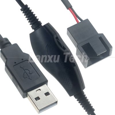 comprar Adjustable USB 5V Step up Boost a DC 12V 3 pin 4 pin Conector de velocidad del ventilador Controlador de velocidad del ventilador Cable de adaptador de alimentación para PC online manufacture