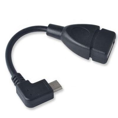 comprar Ángulo de 90 grados Micro B a USB Tipo A Cable de adaptador OTG femenino online manufacture