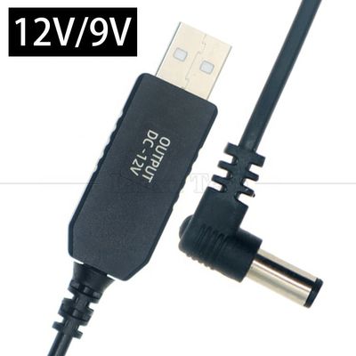 comprar 12V Booster USB 5V a 12V Ángulo de 90 grados 5.5x2.1 mm Cable de conexión para el router Wifi online manufacture