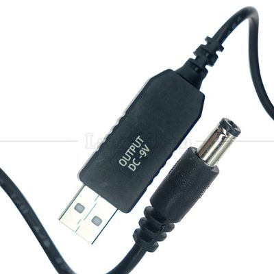 comprar Refuerzo de alta calidad de 5V USB a 9V DC 5.5x2.1mm Convertidor Step Up Cable de cargador de energía para Wifi Router Modem online manufacture