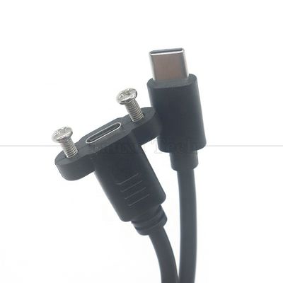 comprar 30cm 50cm Panel de tornillo montado de hombre a mujer USB Tipo C 3.1 cable de extensión online manufacture