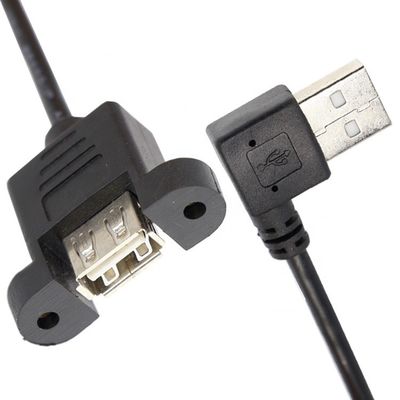 comprar Cable de extensión USB de montaje de panel de bloqueo de tornillo masculino a femenino online manufacture