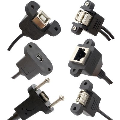 comprar Cable de montaje de panel USB para conexión de tornillo de tipo micro C RJ45 Ethernet masculino femenino online manufacture