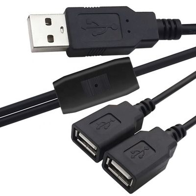 comprar 1m 2m 1 Hombre a 2 Mujer Cable de división USB en forma de Y para carga online manufacture