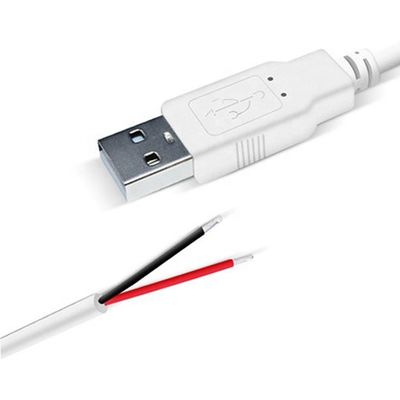 comprar Custom 1m 2m 3m USB blanco A macho a la parte abierta de alambre de lata de cable de extensión de ruptura online manufacture