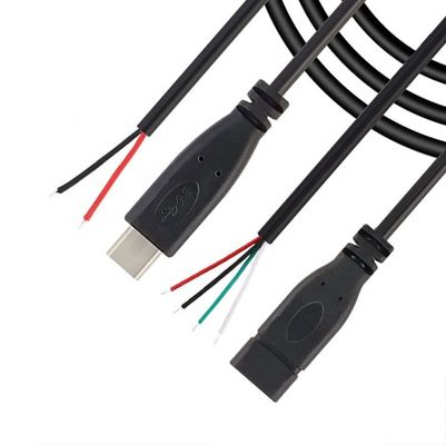 comprar OEM 2 4 núcleos USB Tipo C Hombre Hembra a despojado Cables de cables abiertos de extremo de cable online manufacture