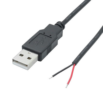 5V USB para abrir cables desnudos de lata despojados de cables de carga de energía de cola de cerdo para lámpara de luz de banda LED