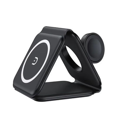 Cargador inalámbrico plegable magnético 3 en 1 iPhone 12-15 15w Estación de carga inalámbrica rápida Cargadores inalámbricos portátiles