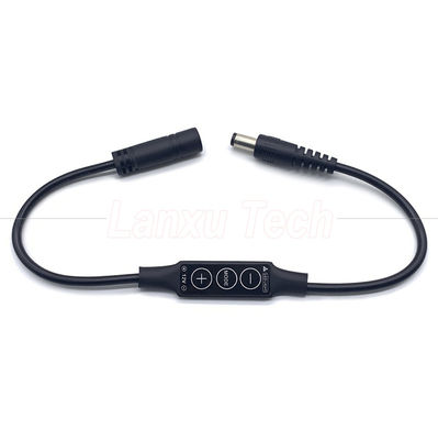 Luz sin escalón de macho a hembra Jack de barril de CC 5.5x2.1mm 5.5x2.5mm 3.5x1.35mm Cable Dimmer para lámpara LED