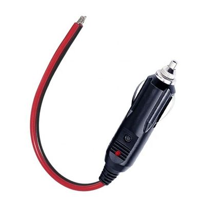 12V 24V 15A fusible encendedor de cigarrillos de automóvil enchufe masculino con alambre de plomo