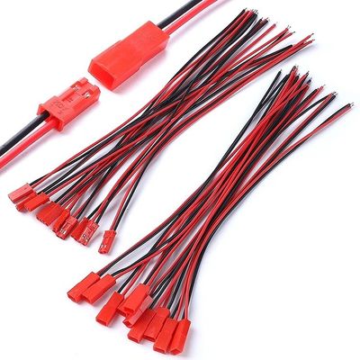 22AWG Hombre Mujer 2 PIN JST SYP RCY Conector de enchufe a cables de cable de plomo de alambre de cola de cerdo desnudo para batería de tira LED