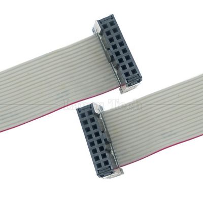 Femenino a Femenino 16 PIN 1,27mm Pitch IDC 2,54mm Conector GPIO Cable de cable de cinta plana gris para discos duros CD Raspberry Pi