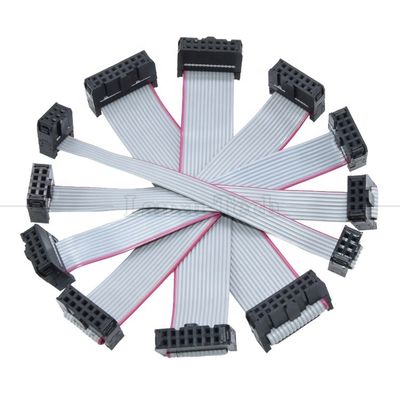 Personalizado 4 a 80 10 16 18 20 30 40 50 60 64 PIN 1,27 mm Pitch FCC IDC 2,54 mm Conector Cable de cinta plana
