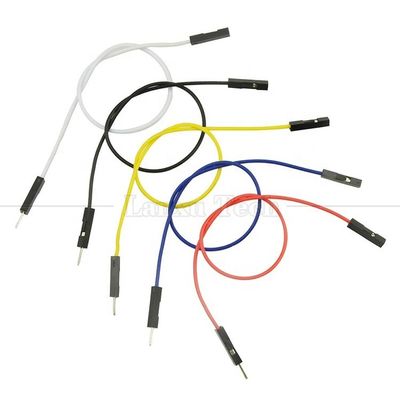 Hombre a Hombre Mujer a Mujer 2.54mm 1 Pin Dupont Conector sin soldadura alambre de saltador de tablero de pan para Arduino