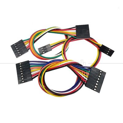 2p 3p 4p 5p 6p 7p 8p 9p 10p Mujer a mujer 2.54mm Dupont conector cinta Jumper alambre