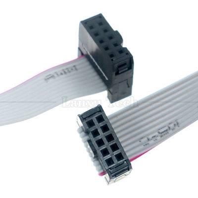 Hombre a Hombre 10 PIN 1,27 mm Pitch IDC 2,54 mm Conector GPIO Cable de cable de cinta plana gris para discos duros CD Raspberry Pi