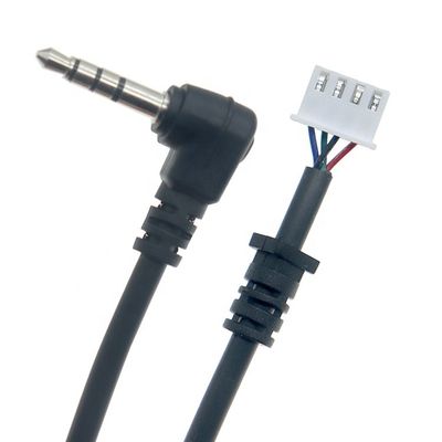 OEM Personalización Ángulo de 90 grados 4 polos 3.5 mm TRRS Audio Jack estéreo para JST XH PH SH VH MX Conector de cable