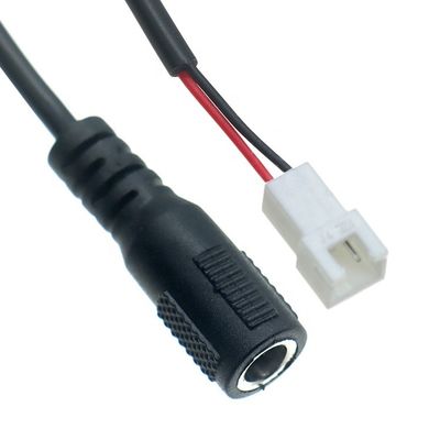 OEM Personalización DC Femenino 5.5x2.1mm Jack de barril a JST 2 PIN XH 2.54mm Pitch Cable de conector femenino