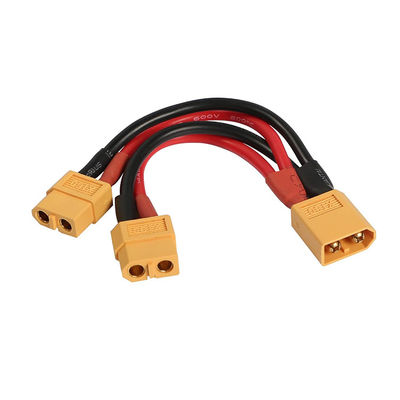 14AWG XT60 1 Hombre a 2 Mujer Y Splitter Cable de extensión para la batería RC Lipo