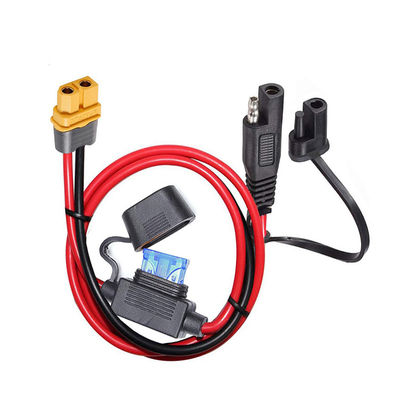 XT60 Conector femenino para el cable de extensión SAE con soporte de fusible para la central eléctrica de paneles solares