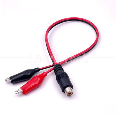 RCA AV femenino a los clips de cocodrilo Cable para altavoz