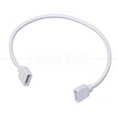 Cable de extensión de conector de conector RGB de 4 pines de mujer a mujer para 5050 3528 2835 luz de banda LED