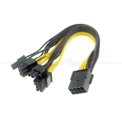 PCIe 8 pin Hombre a doble 8 pin Hombre PCI Express Graphics Tarjeta de vídeo GPU Splitter Adaptador de energía Cable