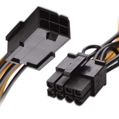 6 pines macho a 8 pines macho GPU ATX Tarjeta gráfica de video PCIe Express Adaptador de alimentación Cable de extensión para computadora