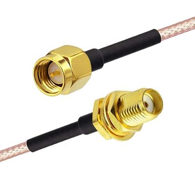 Conectores de adaptador de RF de RG 174 SMA masculino a SMA femenino de ensamblaje Jumper