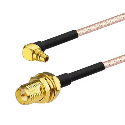 RG316 MMCX Ángulo macho a RP SMA Antenna RF coaxial de cable femenino