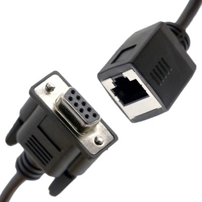 DB9 Femenino RS232 de serie a RJ45 Femenino de conexión por cable