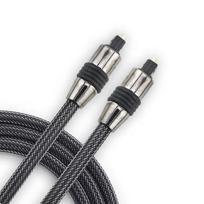 Cables ópticos de fibra óptica trenzados duraderos de alta calidad Toslink Spdif Oro