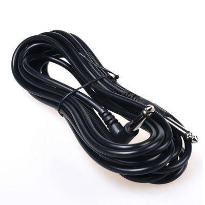 1M 3M 5M Durable Ángulo de 90 grados a recta 6.35mm 1/4 TS Jack Instrument Patch Guitar Cable