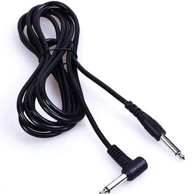 Personalización 10FT 90 grados a recto 1/4 6.35mm TS Jack Instrument Patch Guitar Cable