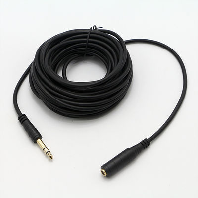 OEM 3M Oro 6.35mm Jack 1/4 pulgadas TRS masculino a 1/4 pulgadas TRS femenino Parche de audio Jack cable estéreo