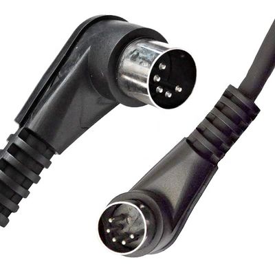 CULTURA de fábrica escudo ángulo derecho macho a macho 5 pin Din conector Midi cable