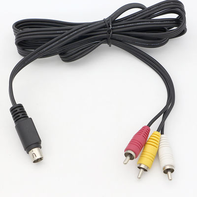 OEM 9 Pin Mini Din a RCA S Video Cable de audio para pantallas de televisión Receptor de audio y video