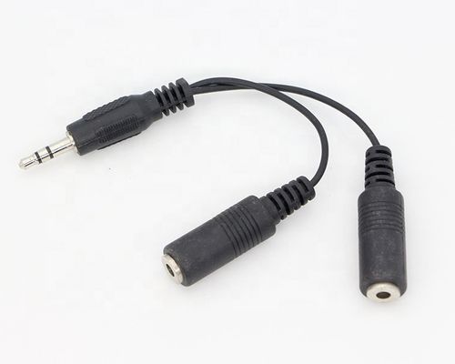 CUSTOM 3.5mm Jack 1 hombre a 2 mujeres Y Splitter auricular Jack Mic PC Audio TRS Splitter Cable