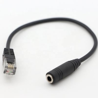 OEM RJ9 RJ10 a Mujer 3.5mm CTIA Plug Audio Jack Adaptador de auriculares Cable para teléfono