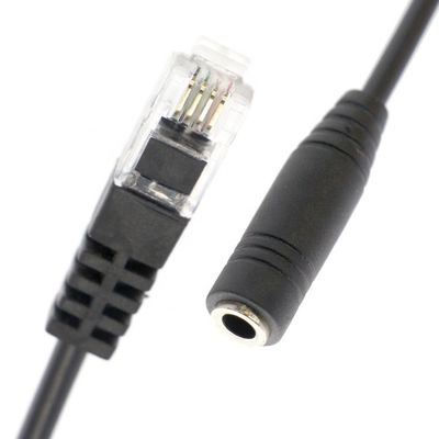 CUSTOM RJ9 RJ10 para mujer 3.5mm Audio Jack adaptador de auriculares cable para teléfono de oficina