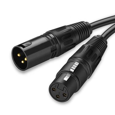 Conector de 1m 3m 5m 3 PIN XLR Jack de audio macho a XLR cable DMX femenino