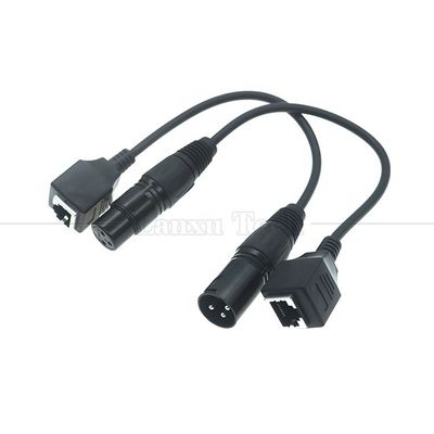 XLR 3 pines masculino a RJ45 femenino Cable de adaptador Ethernet de red Cat5 para controlador de DMX CON de audio LED