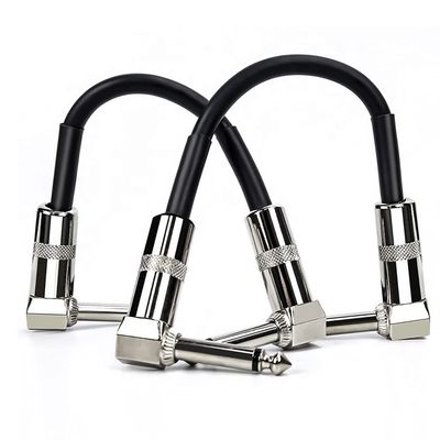 1/4 TS Jack Pedal eléctrico de trenza de guitarra con parche de plomo Cable de instrumento estéreo
