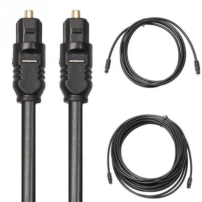 Cable de audio óptico digital de alta calidad de fibra óptica fina Toslink Spdif oro