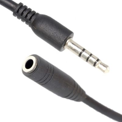 Corto cable de extensión de audio de 10 cm 3,5 mm Jack TRRS masculino a 3,5 mm Jack TRRS femenino