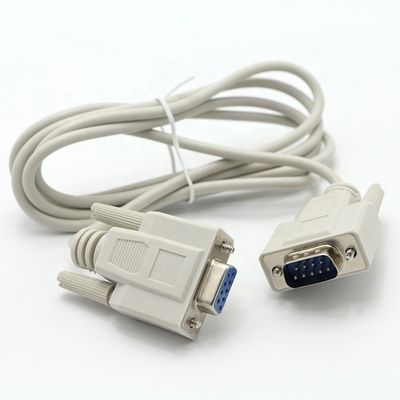 Hombre a mujer DB9 RS232 9 Pin Directo a través del cable de datos serie de extensión