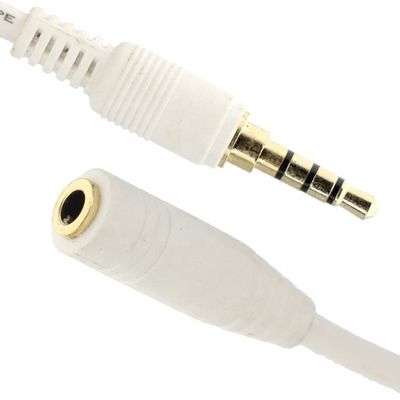 1m 2m 3m 3.5mm 4 polos TRRS Jack masculino a 3.5mm TRRS Femenino Stereo Aux Cable de extensión de audio