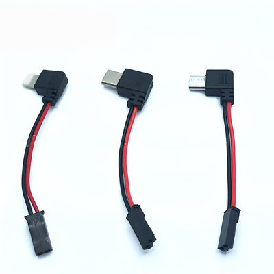 Ángulo recto de 90 grados USB 8 pines Micro Tipo C a JST SYP Conector de cable para motociclista soporte de teléfono celular magnético