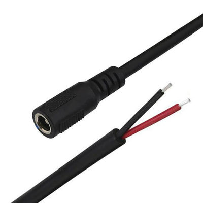 Jack de entrada de suministro de corriente continua 2.1x5.5mm Conector de barril de toma de corriente masculino femenino para abrir el cable de alimentación DC Pigtail